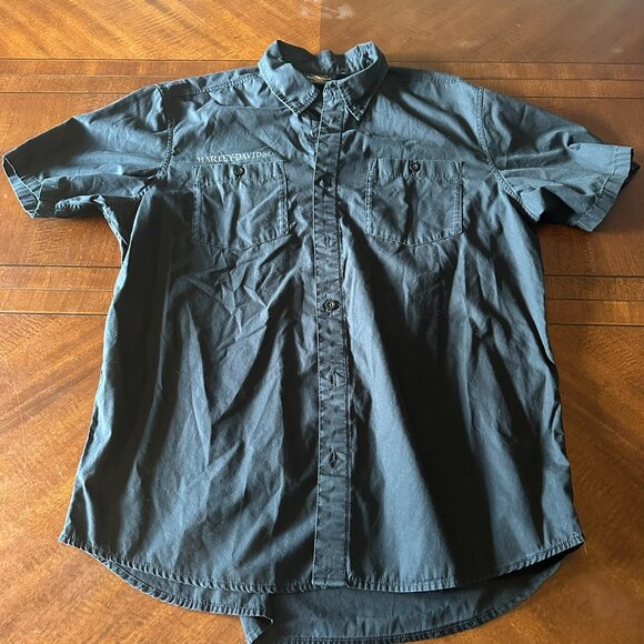 XL Harley-Davidson Men Willie G Skull Blowout Button Down Mechanics Embroidered - Picture 3 of 5
